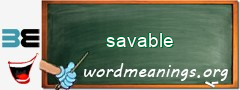 WordMeaning blackboard for savable